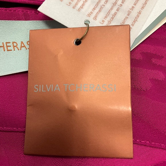 SILVIA TCHERASSI MULBERRY FLORAL COURTNEY BLOUSE - Picture 5 of 5